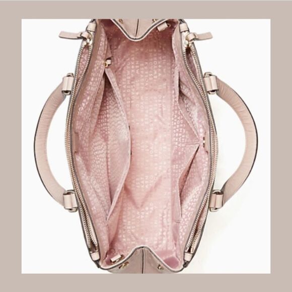 Kate Spade Embossed Leather Tote in Shell Pink (Baby Pink) - Picture 4 of 12